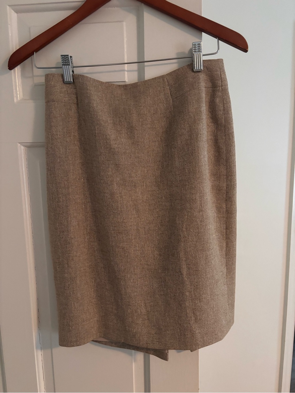 Ann Taylor Tan Tweed Pencil Skirt